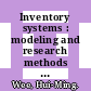 Inventory systems : modeling and research methods [E-Book] /