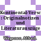 Kontinental-Verschiebungen : Originalnotizen und Literaturauszüge /