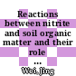 Reactions between nitrite and soil organic matter and their role in nitrogen trace gas emissions and nitrogen retention in soil [E-Book] /