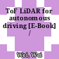ToF LiDAR for autonomous driving [E-Book] /
