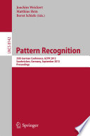 Pattern Recognition [E-Book] : 35th German Conference, GCPR 2013, Saarbrücken, Germany, September 3-6, 2013. Proceedings /