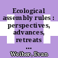 Ecological assembly rules : perspectives, advances, retreats [E-Book] /