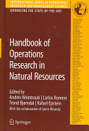 Handbook of operations research in natural resources [E-Book] /