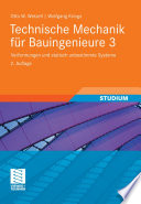 Technische Mechanik für Bauingenieure 3 [E-Book] : Verformungen und statisch unbestimmte Systeme /