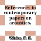 References to contemporary papers on acoustics.