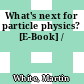 What's next for particle physics? [E-Book] /
