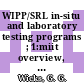 WIPP/SRL in-situ and laboratory testing programs ; 1:miit overview, nonradioactive waste glass studies : [E-Book]