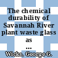 The chemical durability of Savannah River plant waste glass as a function of groundwater pH : proposed for presentation at the 84th annual meeting and exposition of the American Ceramic Society Cincinnati, Ihio May 2 - 5, 1982 and for publication in the Journal of Americn Ceramic Society [E-Book] /