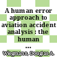 A human error approach to aviation accident analysis : the human factors analysis and classification system [E-Book] /