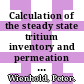 Calculation of the steady state tritium inventory and permeation in an INTOR like tokamak device /