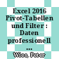Excel 2016 Pivot-Tabellen und Filter : Daten professionell auswerten [E-Book] /