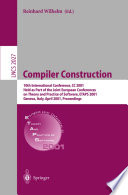 Compiler Construction [E-Book] : 10th International Conference, CC 2001 Held as Part of the Joint European Conferences on Theory and Practice of Software, ETAPS 2001 Genova, Italy, April 2–6, 2001 Proceedings /