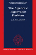 The algebraic eigenvalue problem.
