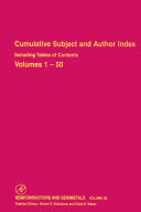 Cumulative subject and author index : including tables of contents volumes 1-50 /