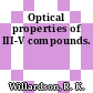 Optical properties of III-V compounds.