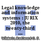 Legal knowledge and information systems : JURIX 2010, the twenty-third annual conference [E-Book] /