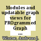 Modules and updatable graph views for PROgrammed Graph REwriting systems /