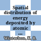 Spatial distribution of energy deposited by atomic particles in elastic collisions.
