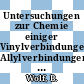 Untersuchungen zur Chemie einiger Vinylverbindungen, Allylverbindungen und Propargylzinnverbindungen.