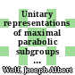 Unitary representations of maximal parabolic subgroups of the classical groups [E-Book] /