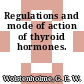 Regulations and mode of action of thyroid hormones.