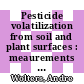 Pesticide volatilization from soil and plant surfaces : meaurements at different scales versus model predictions [E-Book] /