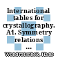 International tables for crystallography. A1. Symmetry relations between space groups /