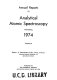 Annual reports on analytical atomic spectroscopy 1974 vol 4.