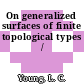 On generalized surfaces of finite topological types /