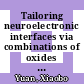 Tailoring neuroelectronic interfaces via combinations of oxides and molecular layers /