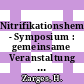Nitrifikationshemmstoffe - Symposium : gemeinsame Veranstaltung : Weihenstephan, 27.10.83-28.10.83