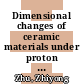 Dimensional changes of ceramic materials under proton irradiation [E-Book] /