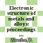 Electronic structure of metals and alloys: proceedings of the annual international symposium 0012 : Gaussig, 13.04.82-16.04.82.