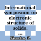 International symposium on electronic structure of solids. 0019: proceedings : Holzhau, 09.04.89-13.04.89.