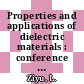 Properties and applications of dielectric materials : conference record of the international conference. 1985, volume 02 : Properties and applications of dielectric materials : international conference. 0001 : ICPADM. 0001 : Xian, 24.06.1985-29.06.1985.