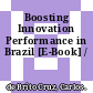 Boosting Innovation Performance in Brazil [E-Book] /